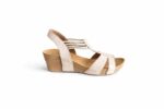 5th Ave Wedge Heel Beige Sandals - Image 3