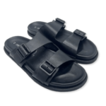 M.T Men Leather Slides black