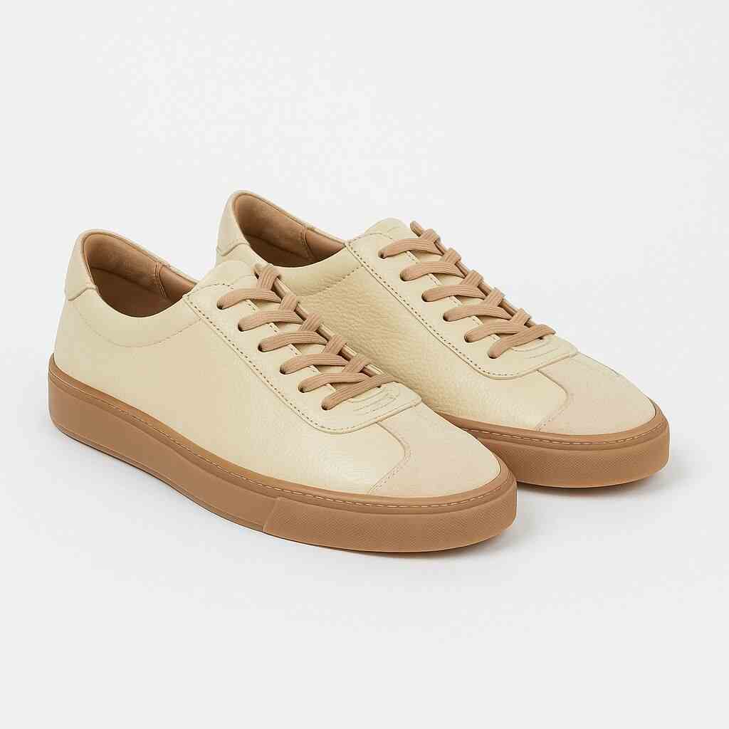 9b5dcecf-417a-47ee-a259-cf016af4 H.B Men Sneakers Cream - Image 1
