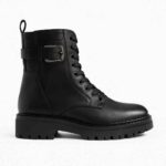 M.T Lace Up Buckle Boots