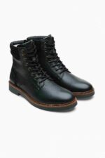 AL DO Men Combat Boots Black