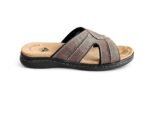 Docker Memory Foam Leathers Slides Brown - Image 2